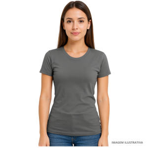 Camiseta manga curta, malha fria - Baby Look