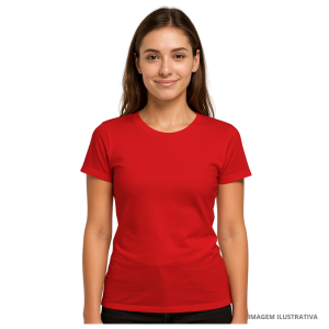 Camiseta manga curta, 100% algodão - Baby Look